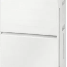 パナソニック F-VXW90 本体。ホワイトの木目調パネル付き加湿空気清浄機、上部に給水タンク